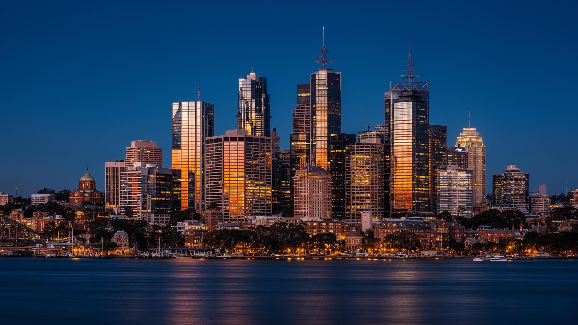 Sydney CBD skyline at dusk
